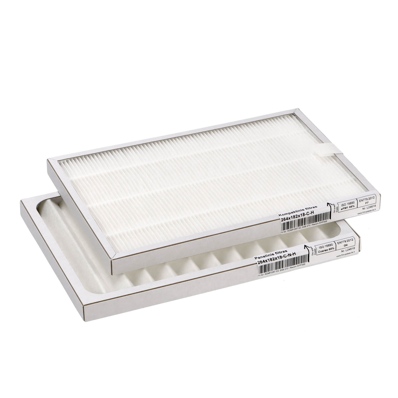 Blauberg Komfort EC S5B 270(-E) Filtersatz G4+F7 (Hausmarke) 264x182x18