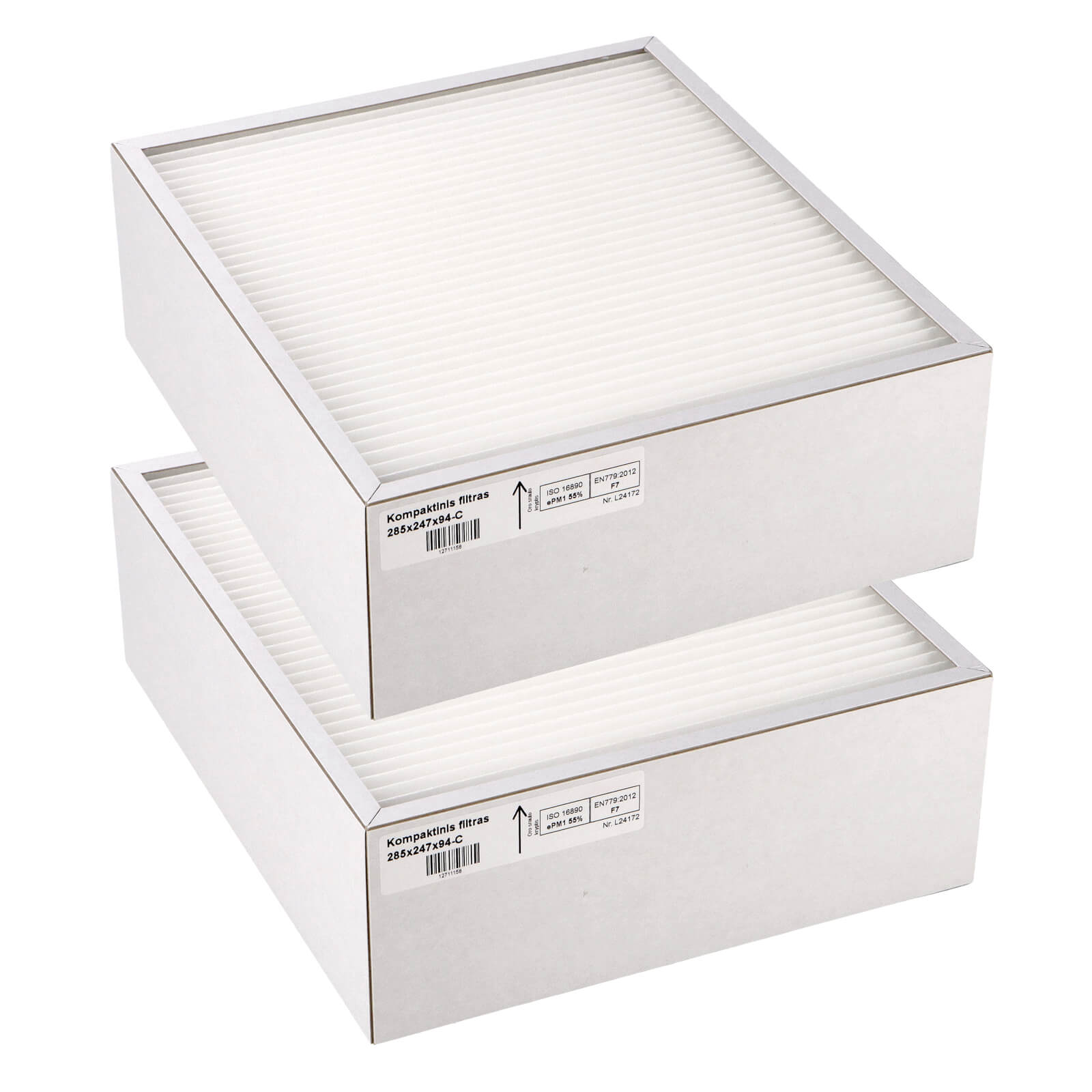 Ensy InoVent AHU-400HH-1-HV-1 Filtersatz F7+F7 (Hausmarke) 285x247x94