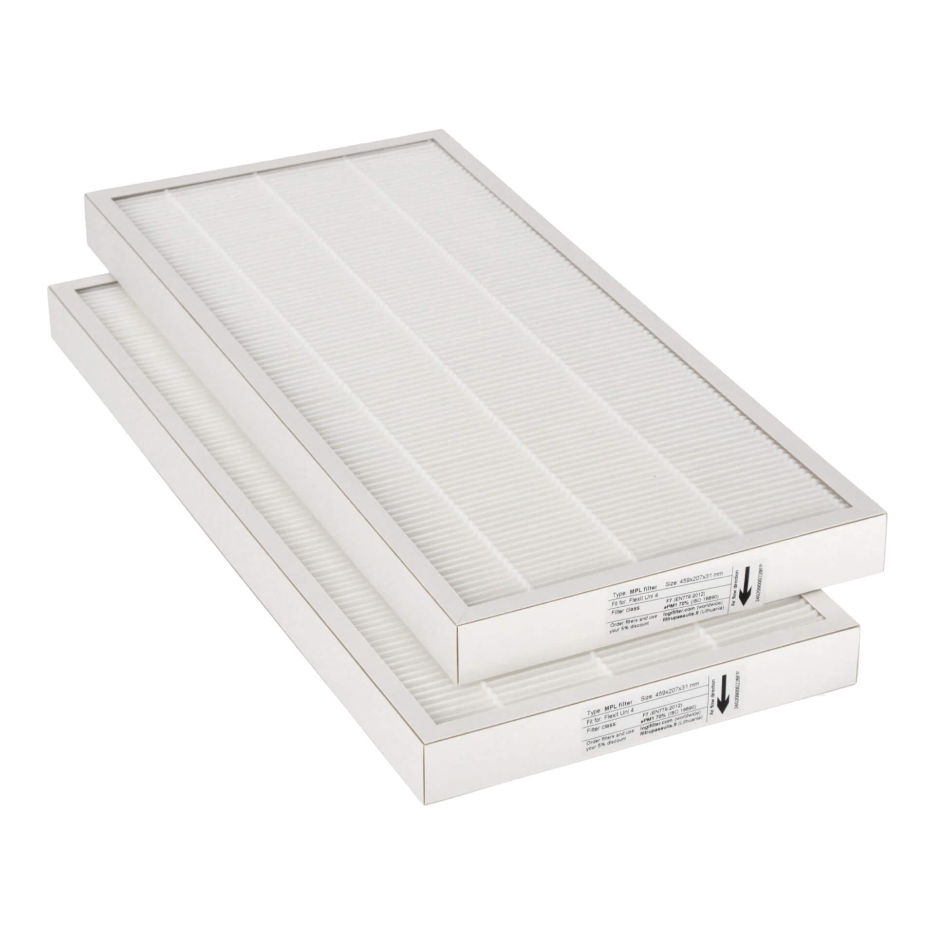 Flexit Uni 4 Filtersatz F7+F7 (Hausmarke) 459x207x31