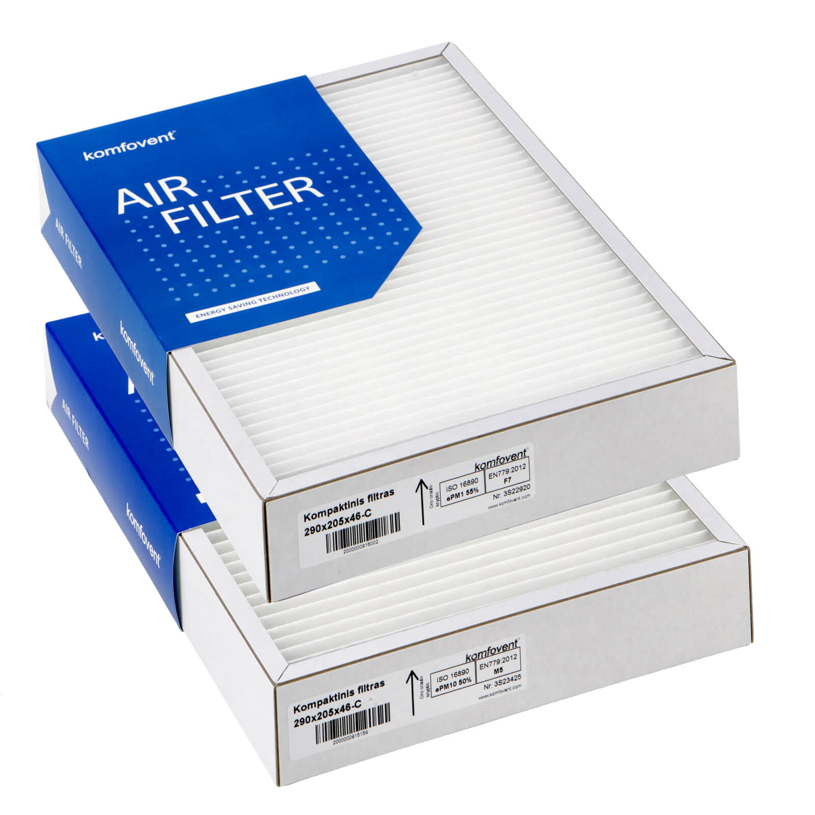Komfovent Domekt R 300 V C6 C8 Filtersatz M5+F7 (Original) 290x205x46