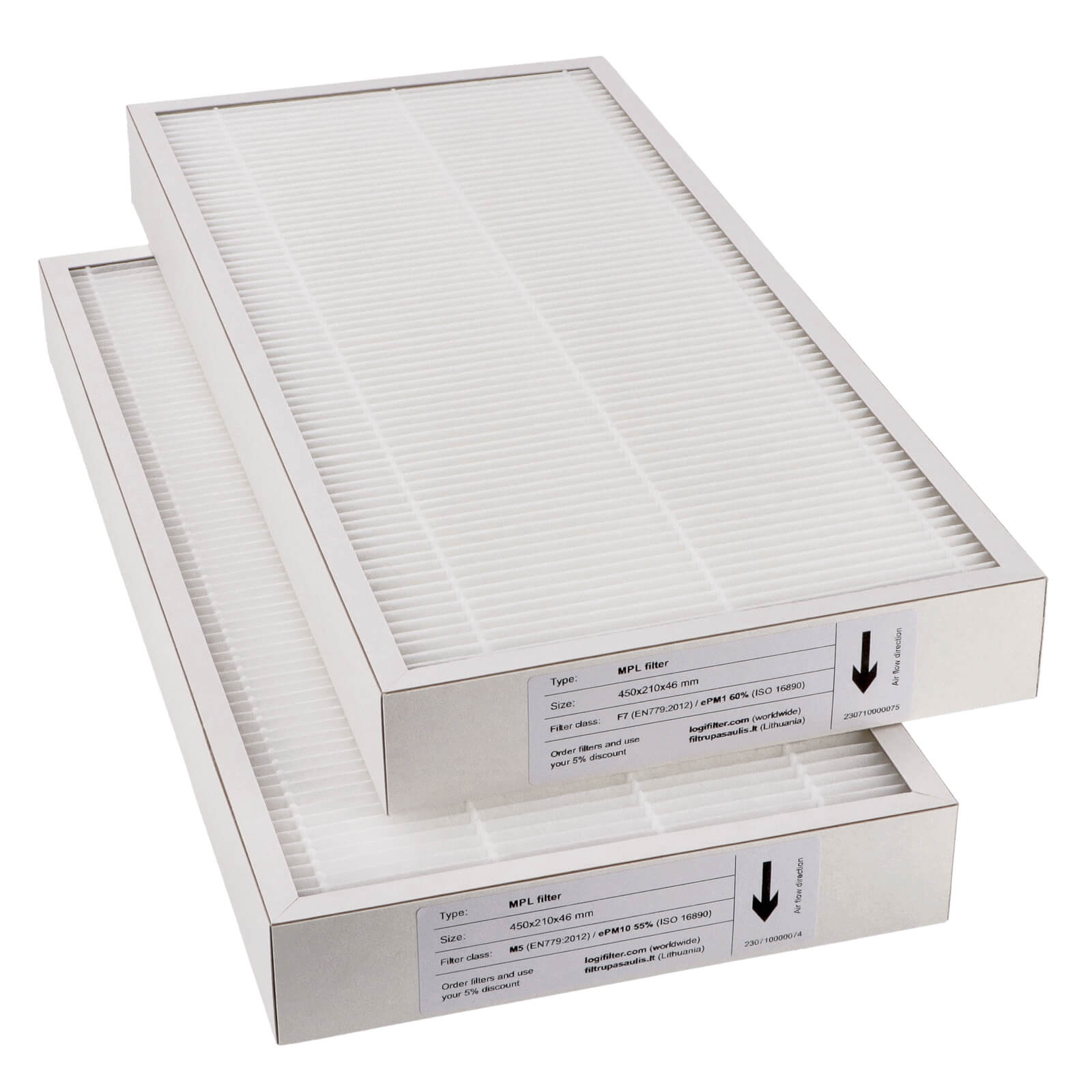 Komfovent Domekt R 400 V C6 Filtersatz M5+F7 (Hausmarke) 450x210x46