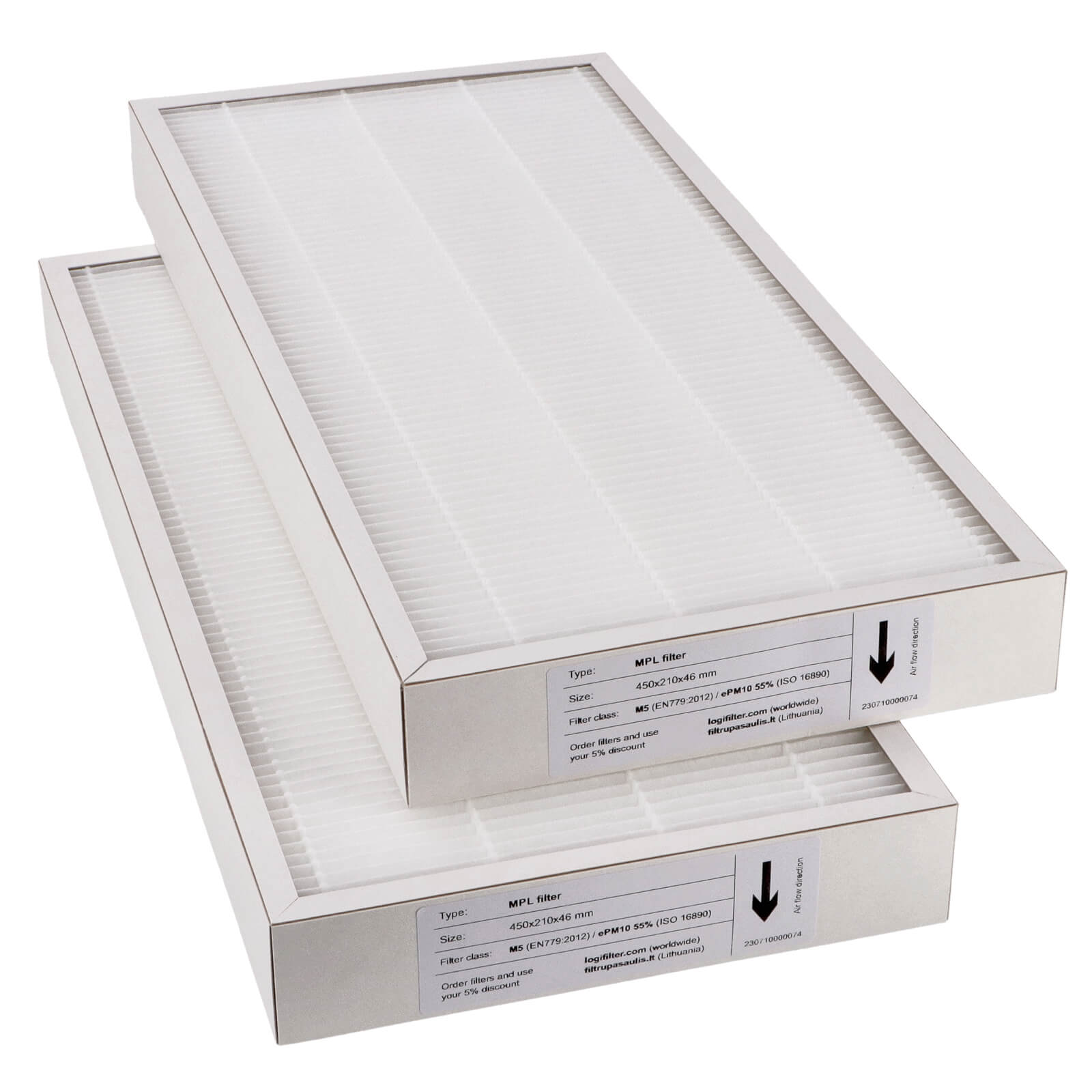 Komfovent Domekt R 400 V C6 Filtersatz M5+M5 (Hausmarke) 450x210x46