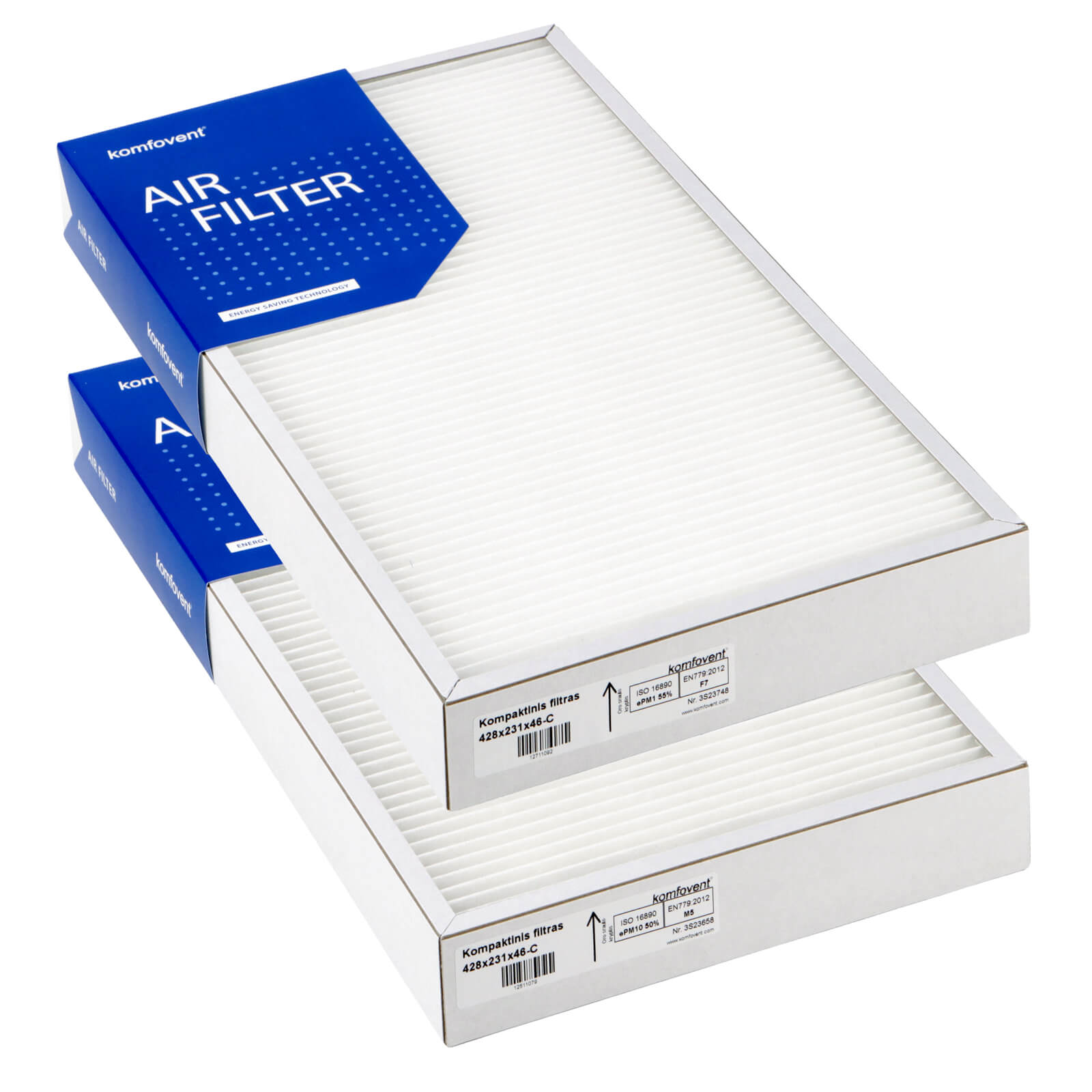 Komfovent Domekt R 400 V C6M Filtersatz M5+F7 (Original) 428x210x46