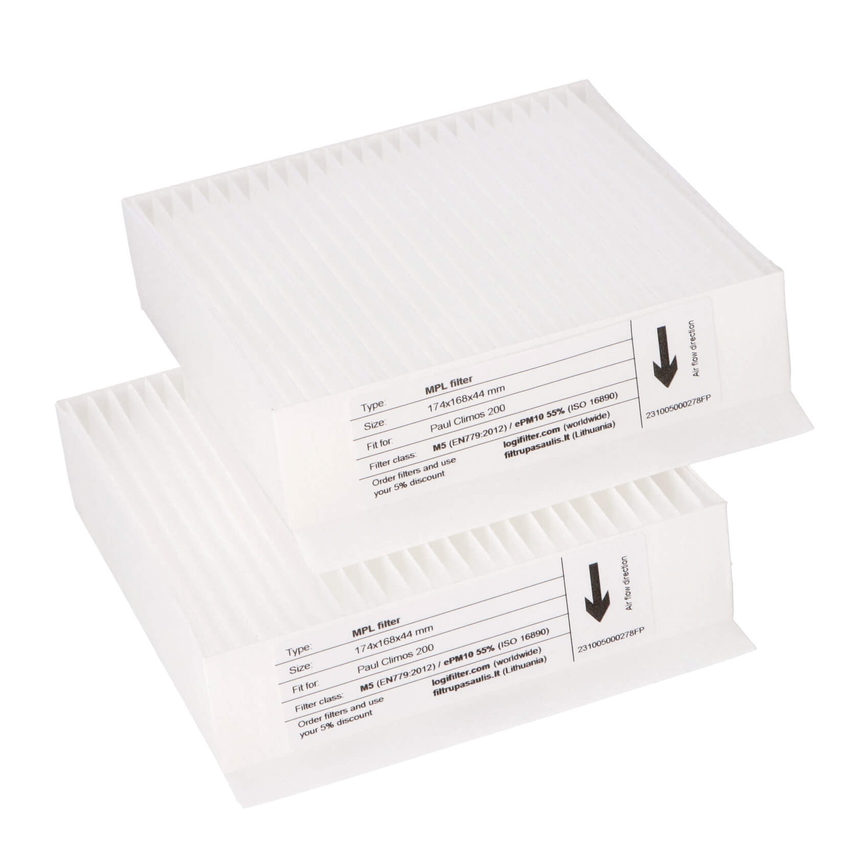 Paul Climos (F) 200 Filtersatz M5+M5 (Hausmarke) 174x168x45