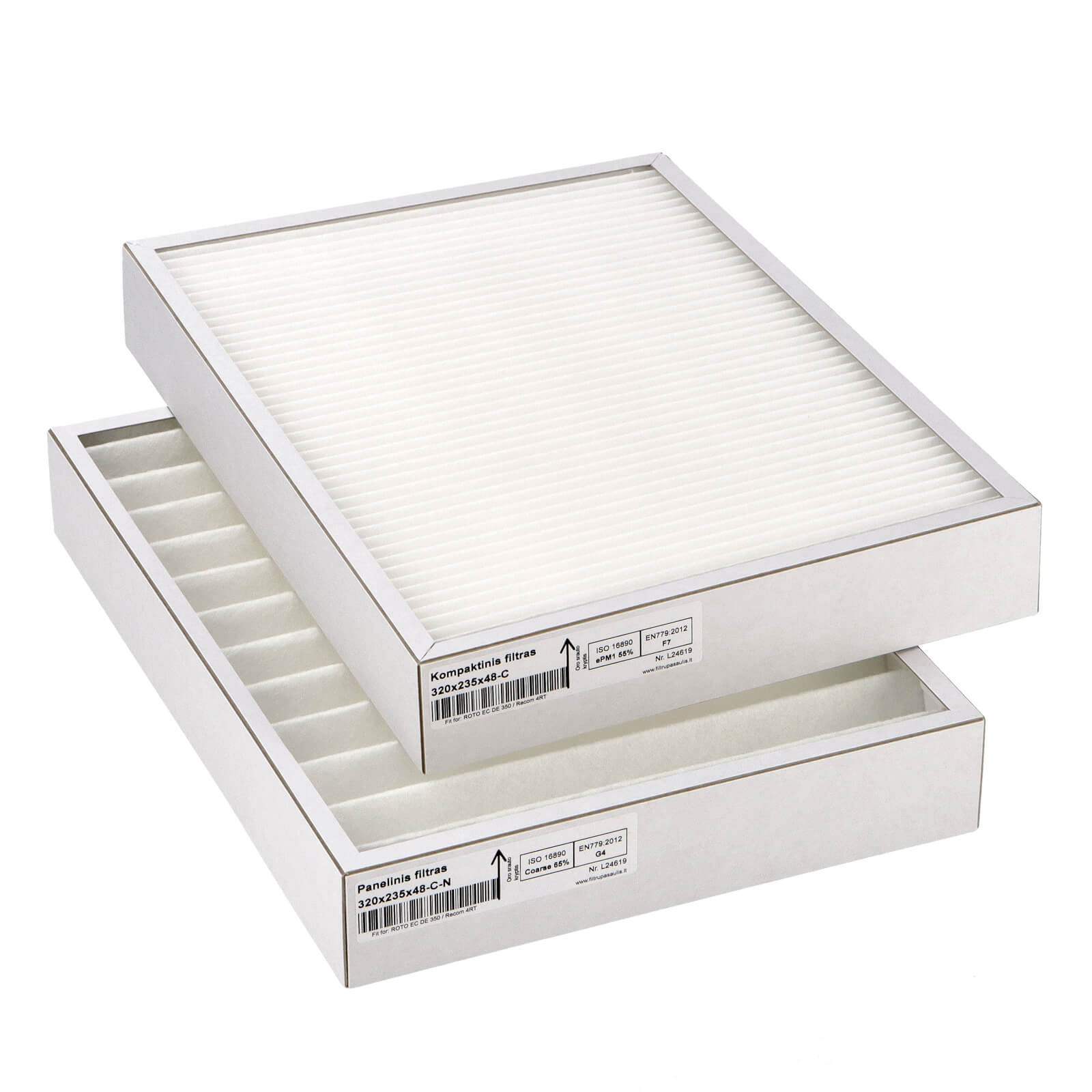 Recom 4RT Filtersatz G4+F7 (Hausmarke) 320x235x48