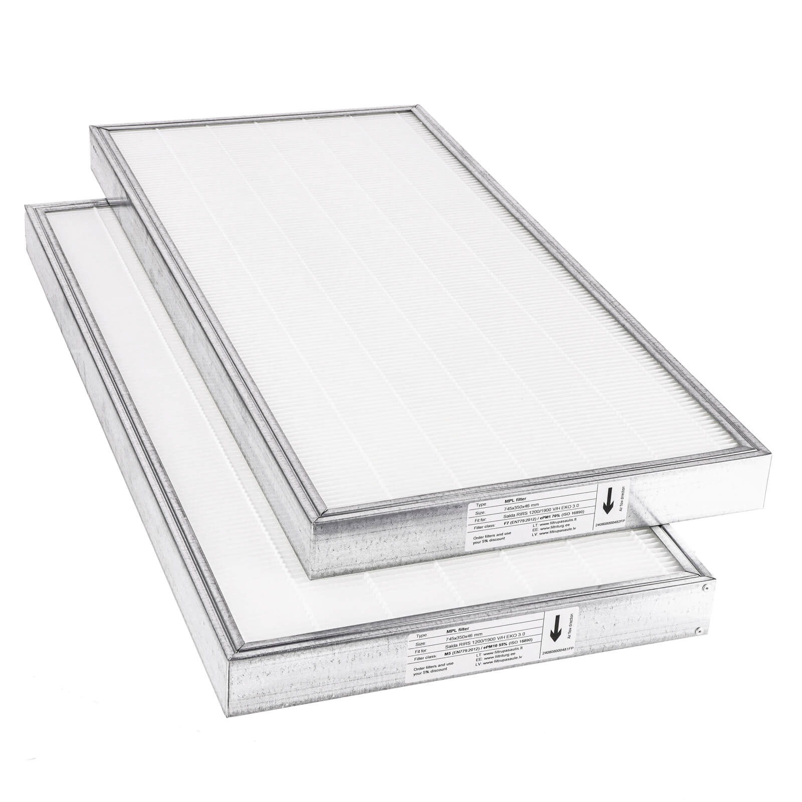 Salda RIRS 1200-1900 V-H EKO 3.0 Filtersatz M5+F7 (Hausmarke) 745x350x46