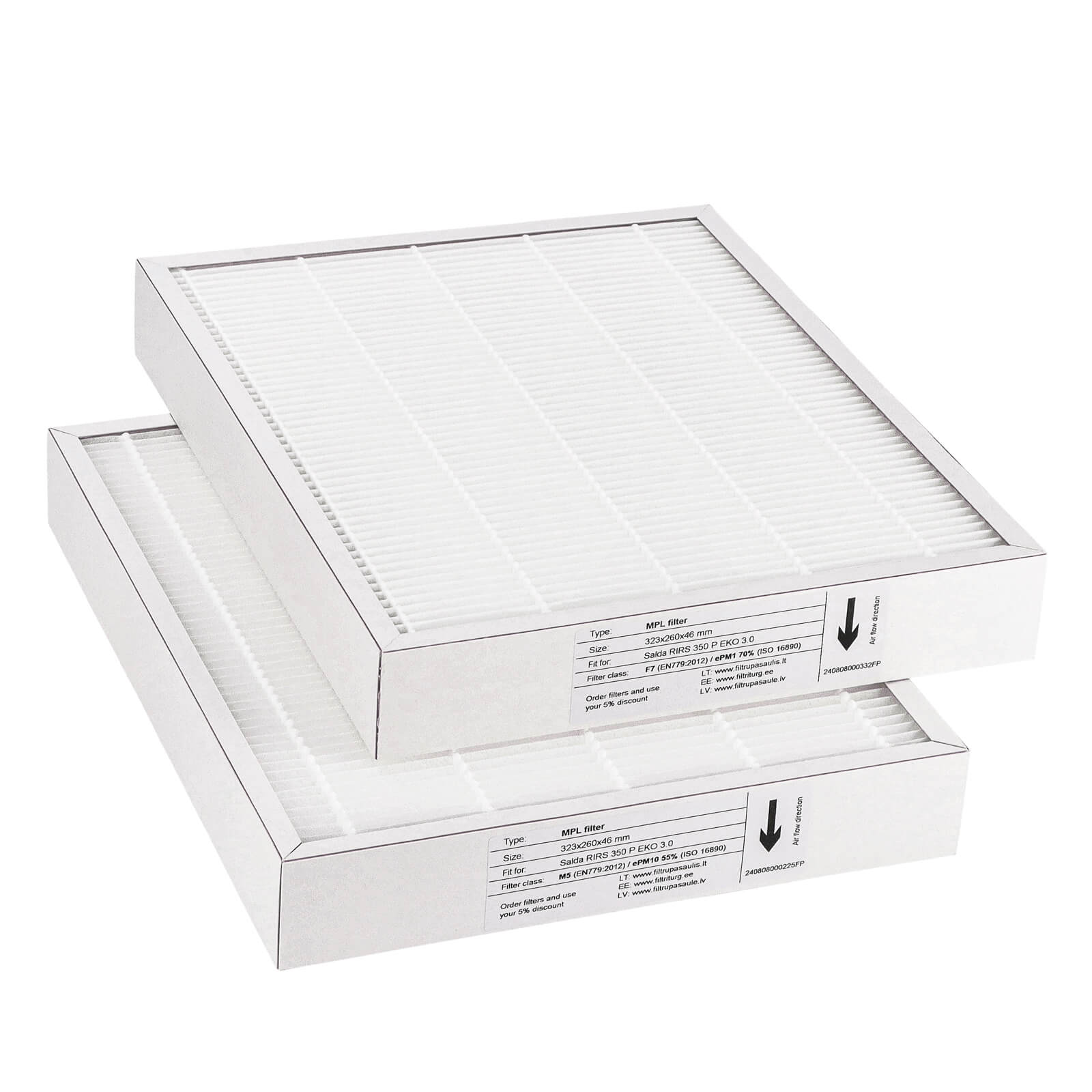 Salda RIRS 350 P EKO 3.0 Filtersatz M5+F7 (Hausmarke) 323x260x46