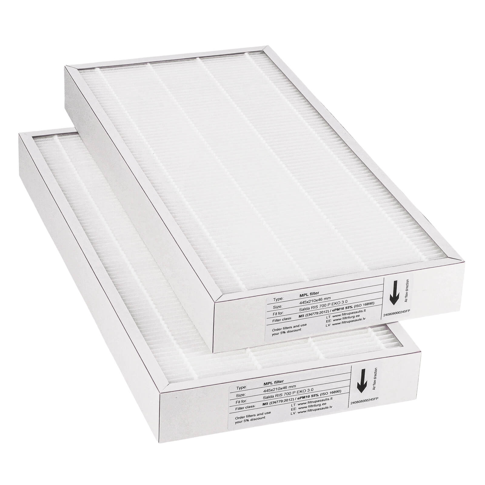 Salda RIS 700 P EKO 3.0 Filtersatz M5+M5 (Hausmarke) 445x210x46