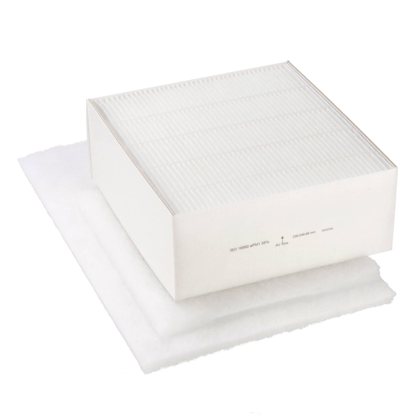 Vallox 110 MV/SE / ValloPlus 350 Filterset Nr. 22/24 G4+G4+F7 (Hausmarke) 400x260x20 + 250x230x20 + 248x230x96