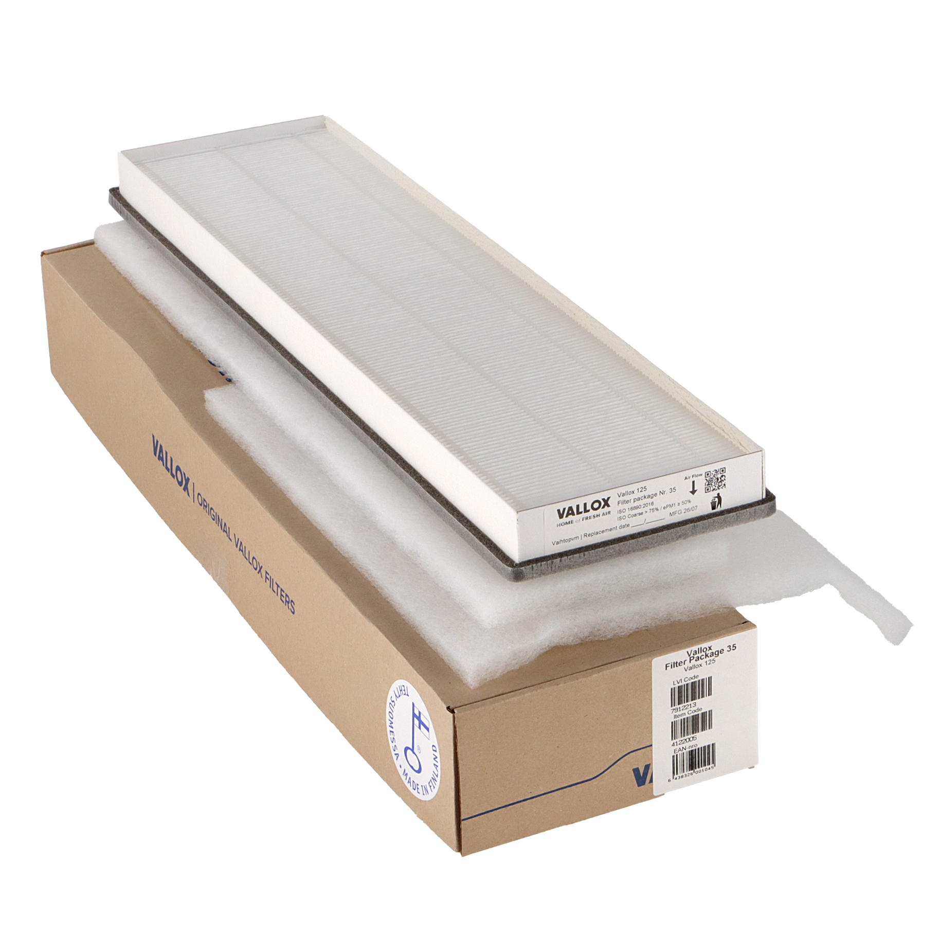 Vallox 125-Filterset Nr. 35 G4+G4+F7 (Original)