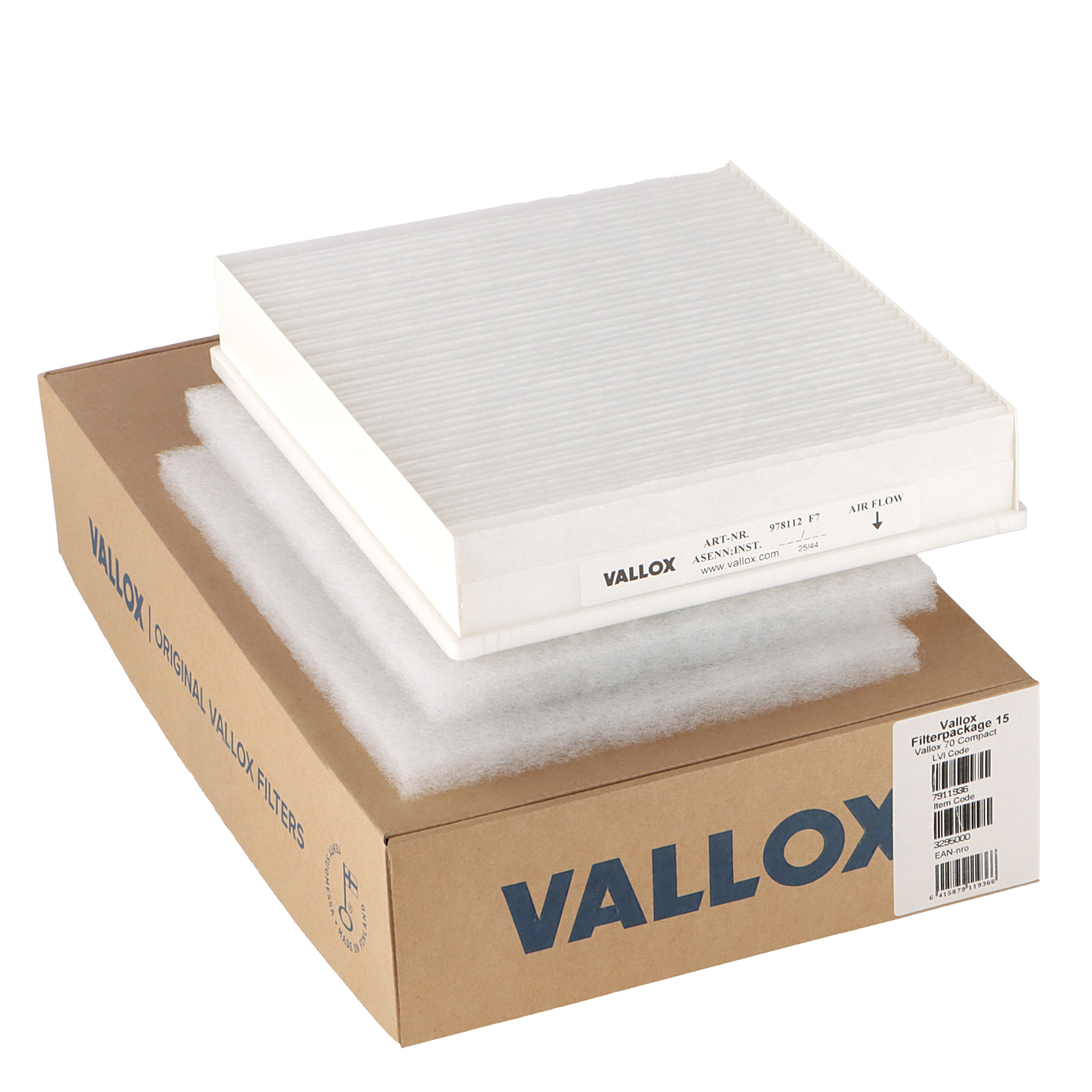 Vallox 70 Compact-Filterset Nr. 15 G4+G4+F7 (Original)
