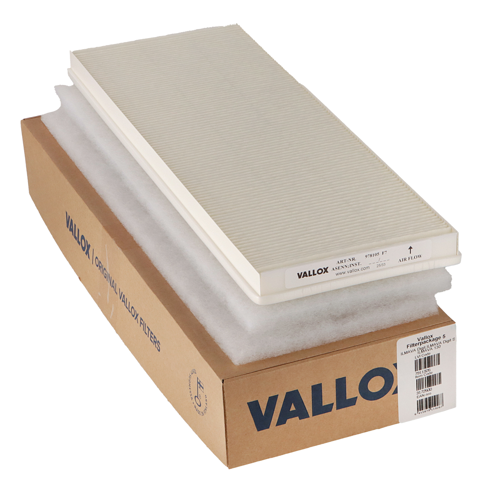 Vallox ILMAVA Digit / Digit S / 130 Filterset Nr. 5 G4+G4+F7 (Original)